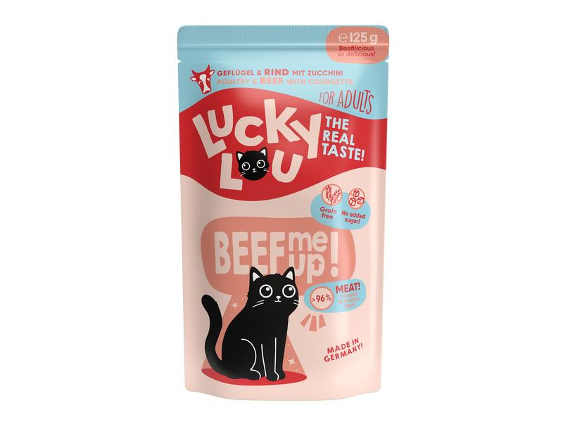 Lucky Lou Nassfutter Lifestage Adult Geflügel &amp; Rind, 125 g