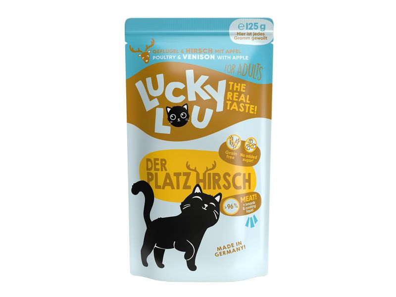 Lucky Lou Nassfutter Lifestage Adult Geflügel &amp; Hirsch, 125 g