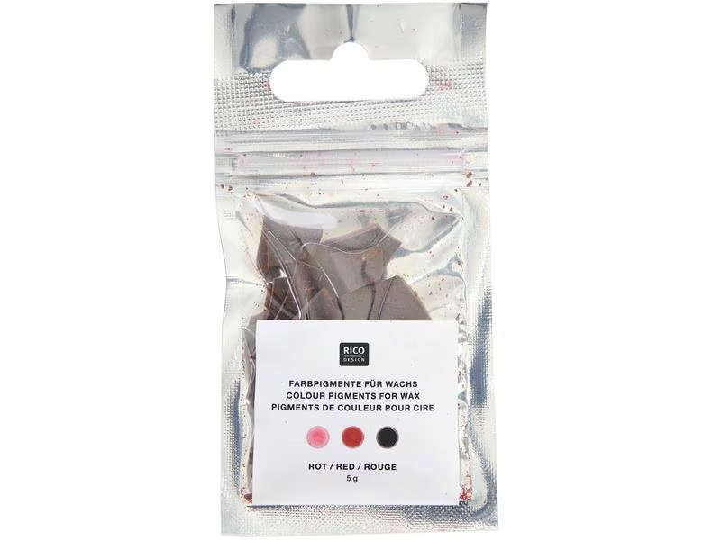 Rico Design Wachsfarben Kerzenfarbe 5 g, Rot