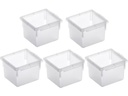 Rotho Ordnungssystem Basic 5, Stück, 8 x 8 cm Transparent