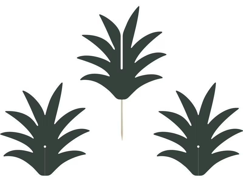 Partydeco Kuchen-Topper Aloha Ananas 6 Stück, Grün