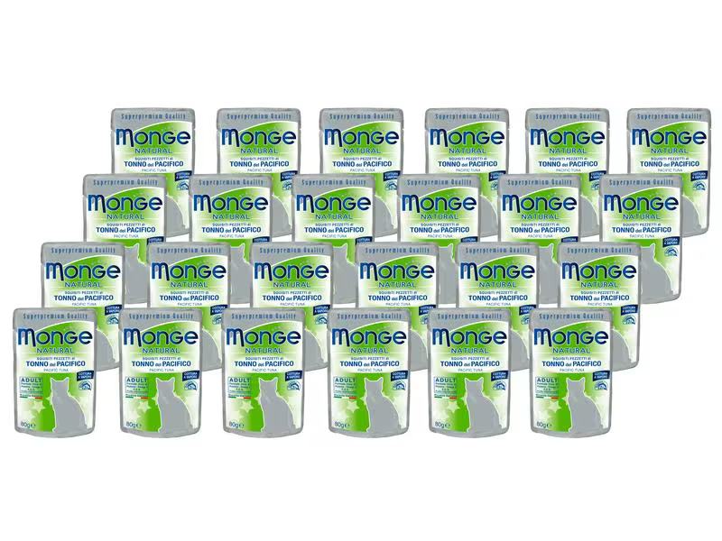Monge Nassfutter Natural Adult, Pazifikthunfisch, 24 x 80 g