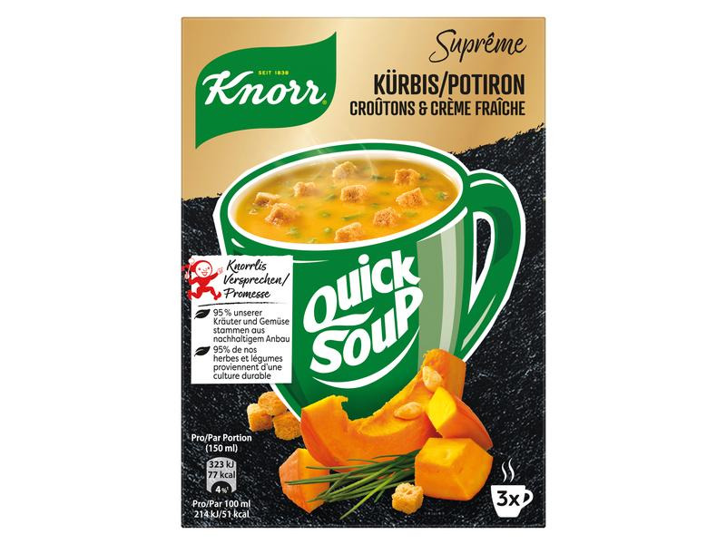 Knorr Quick Soup Kürbis, Croûtons und Crème Fraiche 3 Portionen