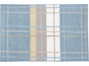 Kleine Wolke Badteppich Kara 60 x 90 cm, Stahlblau/Weiss