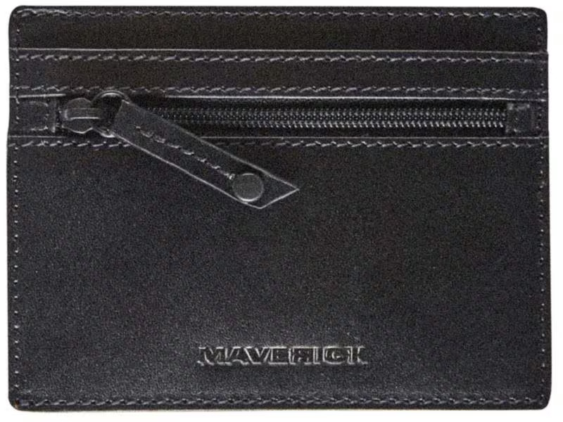 Maverick Portemonnaie All Black 11.5 x 8.7 cm, Schwarz