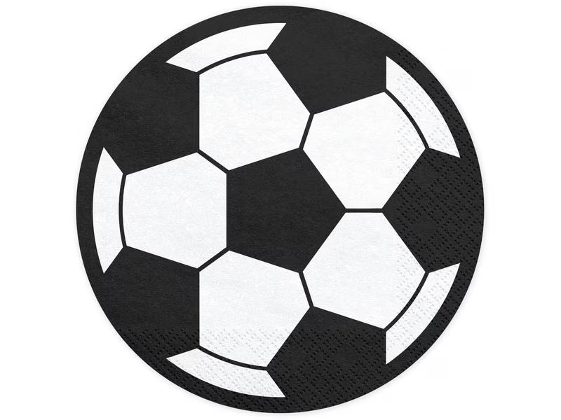 Partydeco Papierservietten Fussball 13.5 cm, 20 Stück