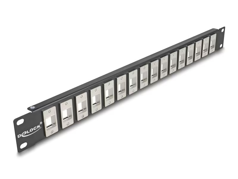 Delock Patchpanel Keystone 16 Port 1 HE 19 Rack