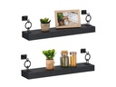 relaxdays 2-er Set 13 cm, Schwarz