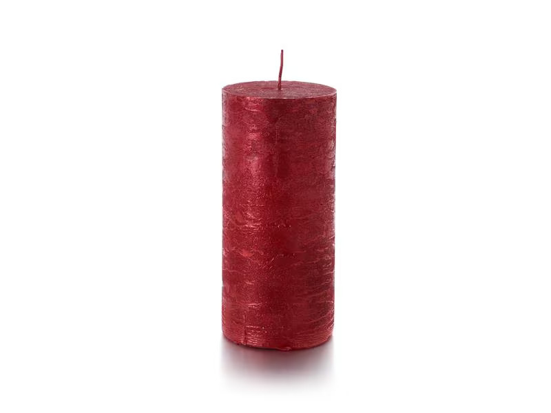 balthasar Zylinderkerze Rustico 15 x 7 cm, Rot