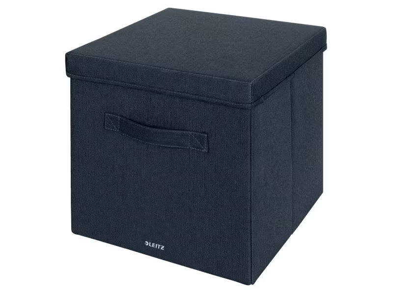 Leitz Faltbox Fabric Dunkelgrau/Grau, 2er Pack