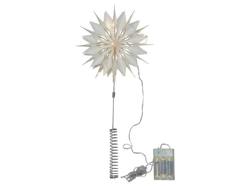 Star Trading Baumspitze Flinga, 43 cm, Weiss