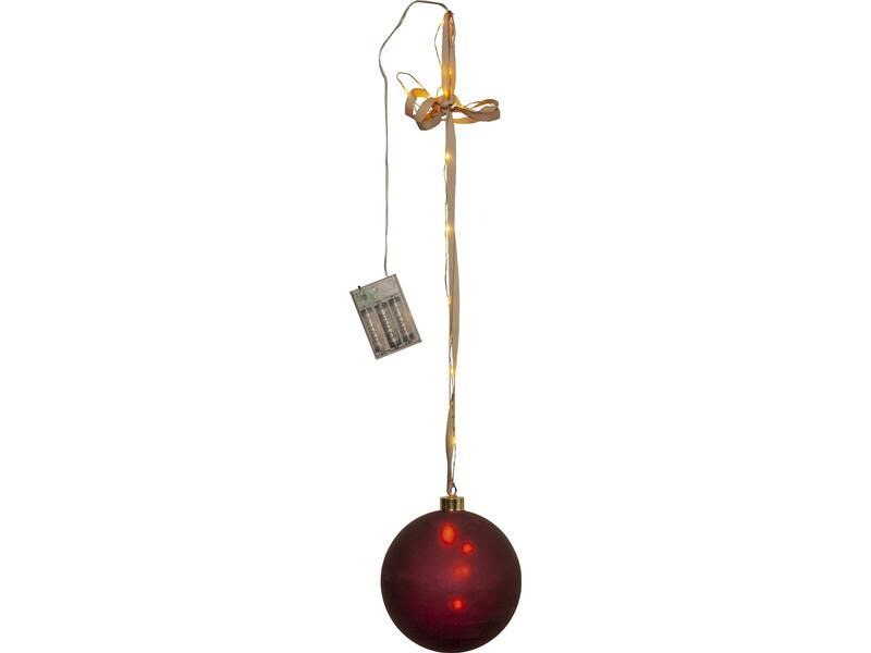 Star Trading Glasdekoration Kugel Bliss, 15 cm, Rot