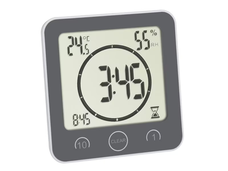TFA Dostmann Tischuhr mit Timer Weiss