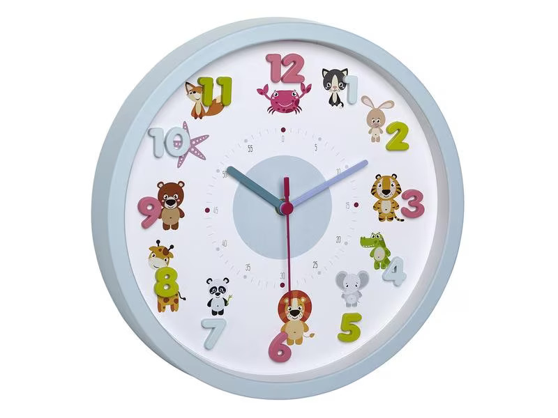TFA Dostmann Wanduhr Little Animal Mehrfarbig