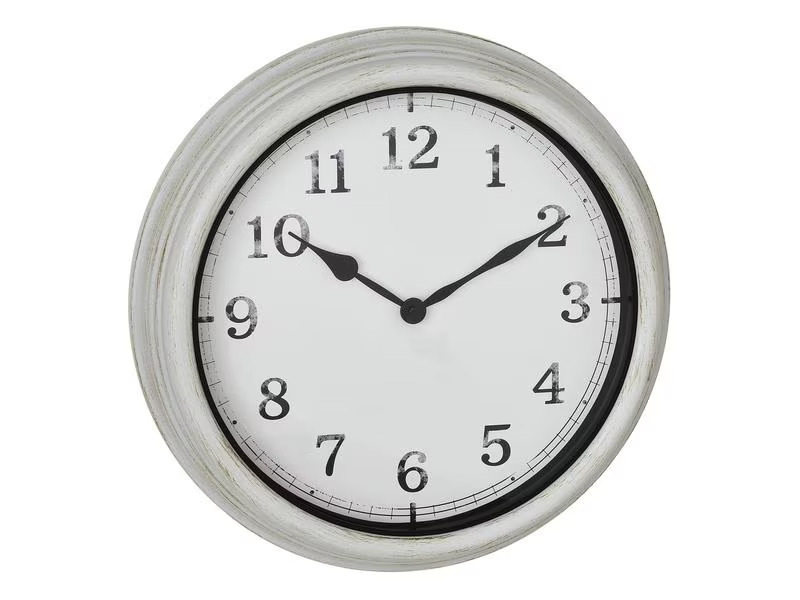 TFA Dostmann Wanduhr Outdoor Weiss