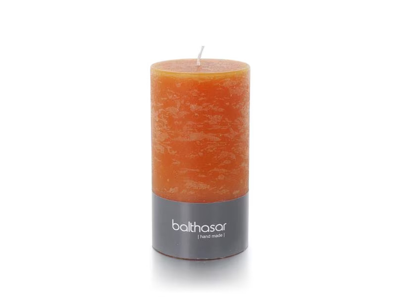 balthasar Zylinderkerze Rustico 13 cm x 7 cm, Orange