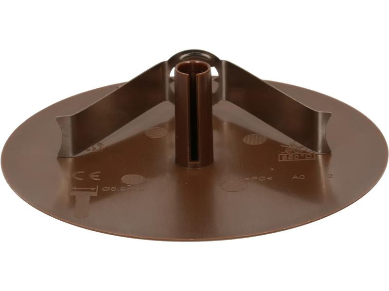 Max Hauri Deckenrosette Rund, Flach, Federbügel, Braun