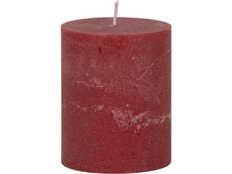 Weizenkorn Kerze Ice 10 cm x 8 cm, Kaminrot, 4 Stück