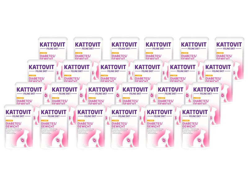 Kattovit Nassfutter Diabetes Huhn, 24 x 85 g