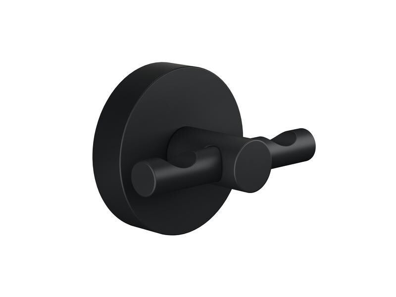 tesa Bademantelhaken Moon Black, Schwarz