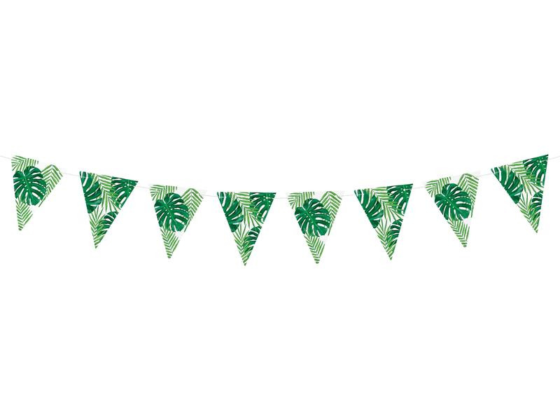 Partydeco Girlande Aloha Blätter 1.3 m, Grün