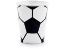 Partydeco Einwegbecher Fussball 260 ml, 6 Stück, Schwarz/Weiss
