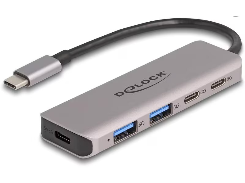Delock USB-Hub 2x USB C 5Gbps/2x USB A 5Gbps