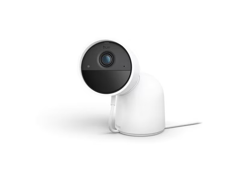 Philips Hue Secure kabelgebundene Kamera mit Standfuss Weiss