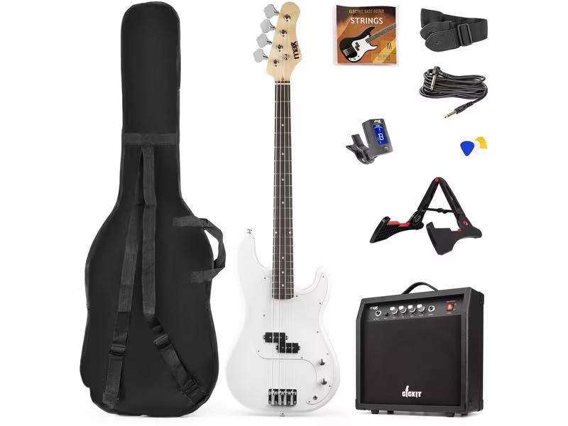 MAX E-Bass GigKit Weiss