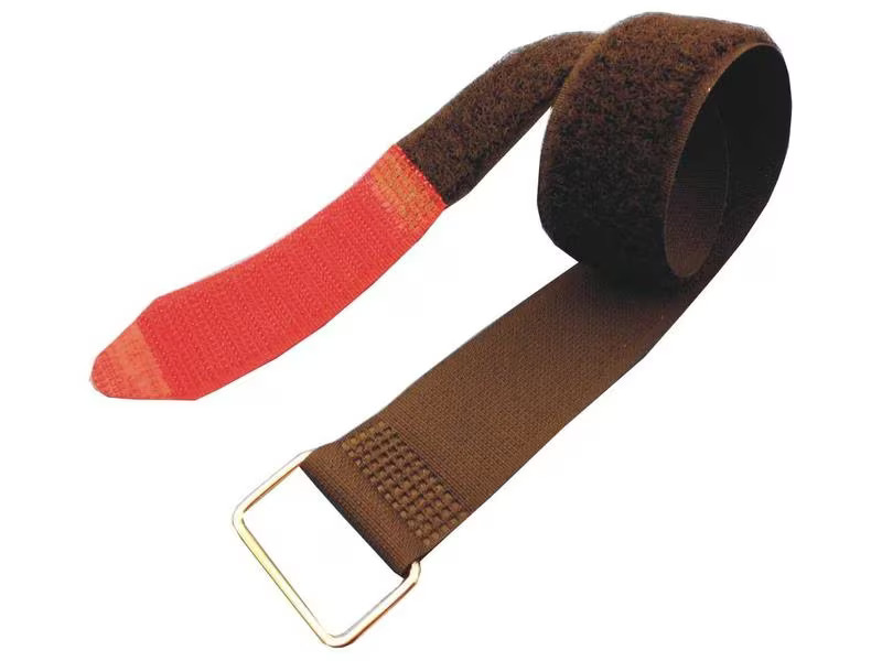 FASTECH Fast-Vstrap 25 x 630 mm Metall-Öse, Rot/Schwarz, 5 Stück