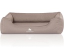 Knuffelwuff Hunde-Bett Leon Velour XXXL, 155 x 105 cm, Beige/Grau
