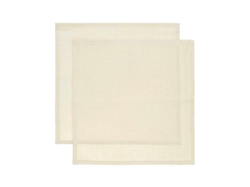 Rico Design Stoffserviette 30 cm x 30 cm, 2 Stück, Natur