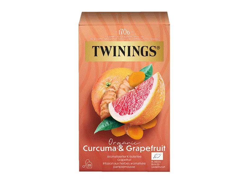 Twinings Teebeutel Bio Kurkuma &amp; Grapefruit 20 Stück
