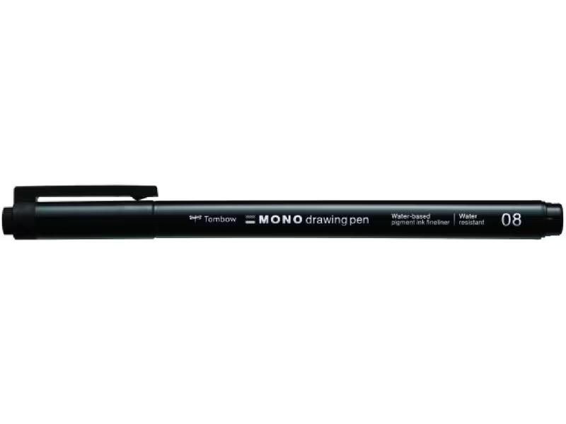 Tombow Fineliner MONO drawing pen 0.6 mm, Schwarz