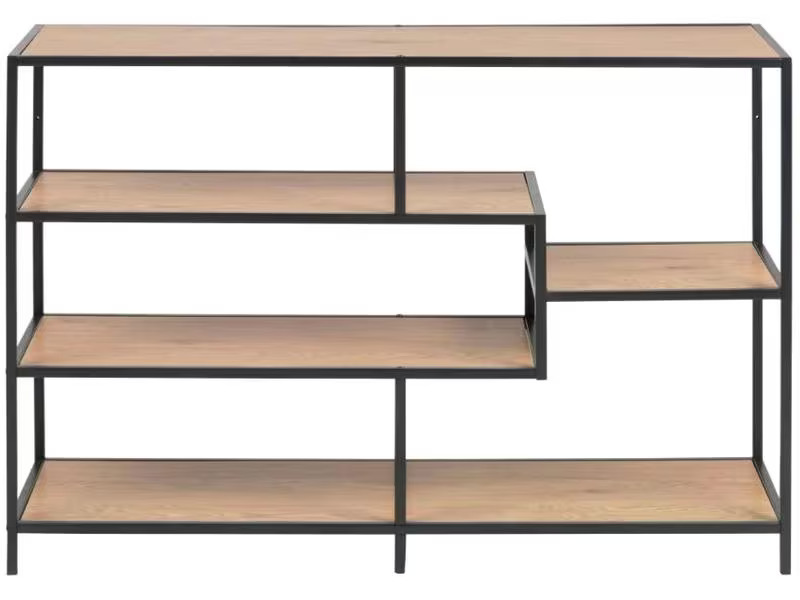 AC Design Regal Seaford 114 x 35 x 78 cm, Nature/Schwarz