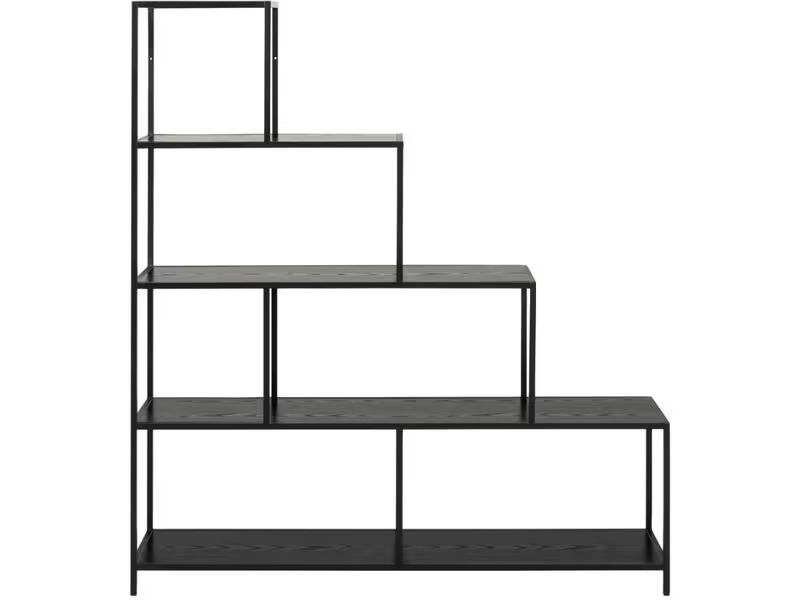 AC Design Regal Seaford 135 x 35 x 150 cm, Schwarz
