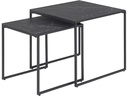 AC Design Beistelltisch Infinity 2 Stück, Schwarz