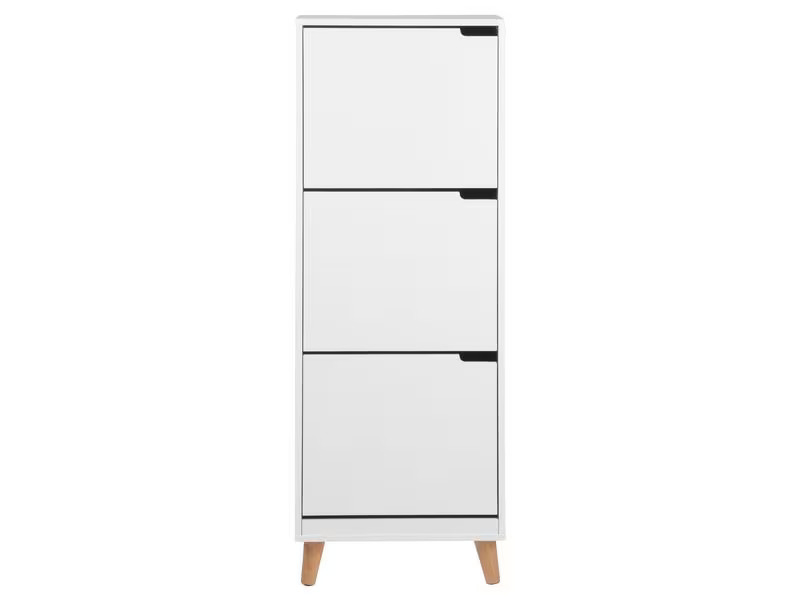 AC Design Schuhschrank  Mitra 47 x 30 x 133.5 cm, Nature/Weiss