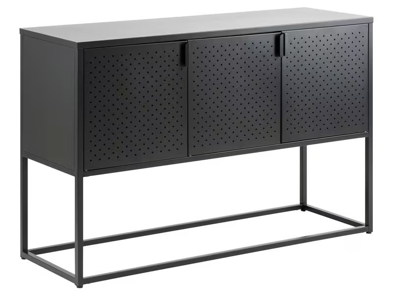 AC Design Kommode Newton 120 x 40 x 80 cm, Schwarz