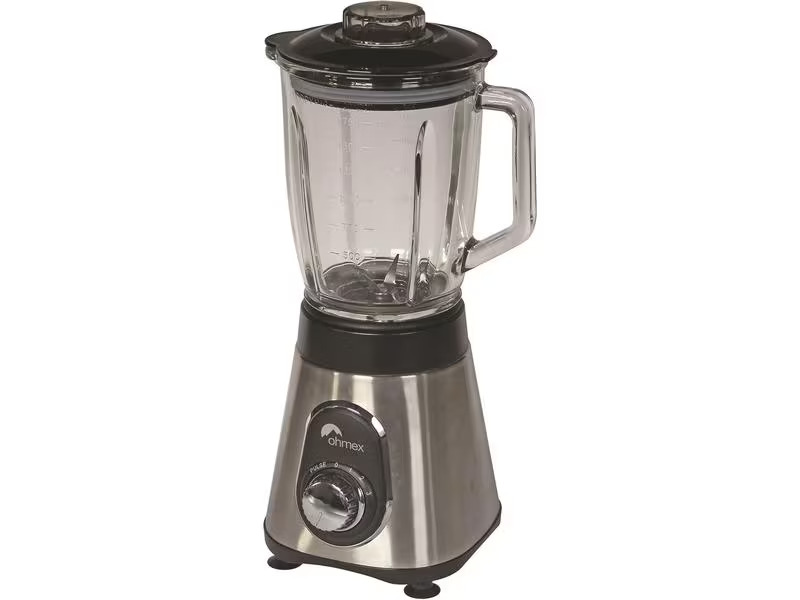 OHMEX Standmixer OHM-BLE-1788MET Schwarz/Silber