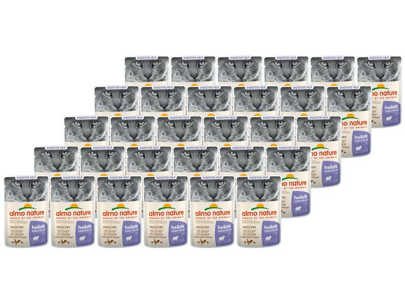 Almo Nature Nassfutter Holistic Digestive Help mit Geflügel, 30 x 70 g