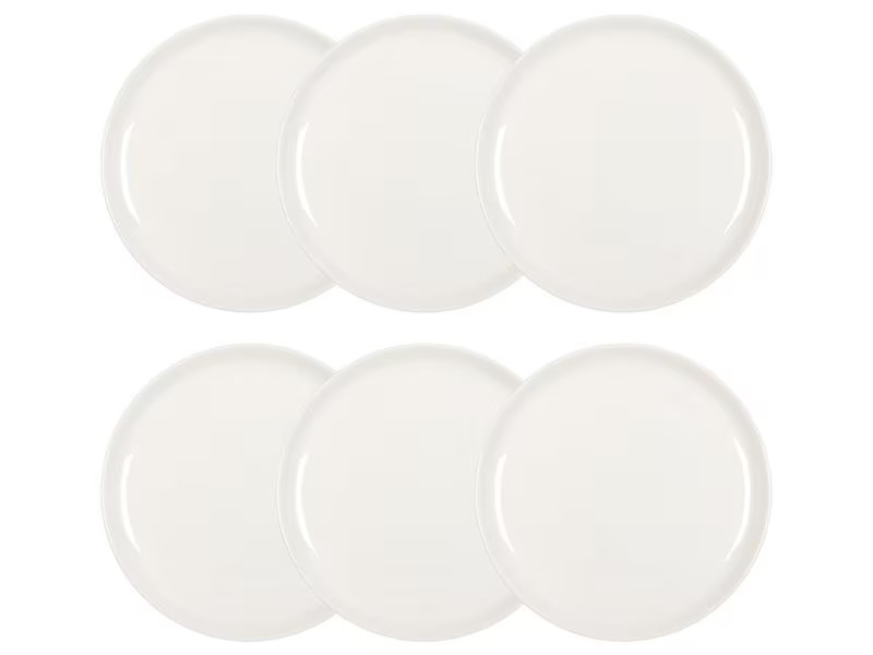FURBER Frühstücks- &amp; Dessertteller Ø 21 cm, 6 Stück, Weiss