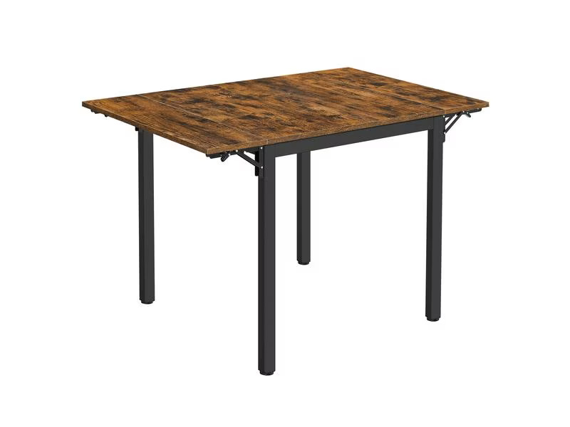 VASAGLE Tisch für 4 Personen 120 x 76.2 cm, Braun/Schwarz