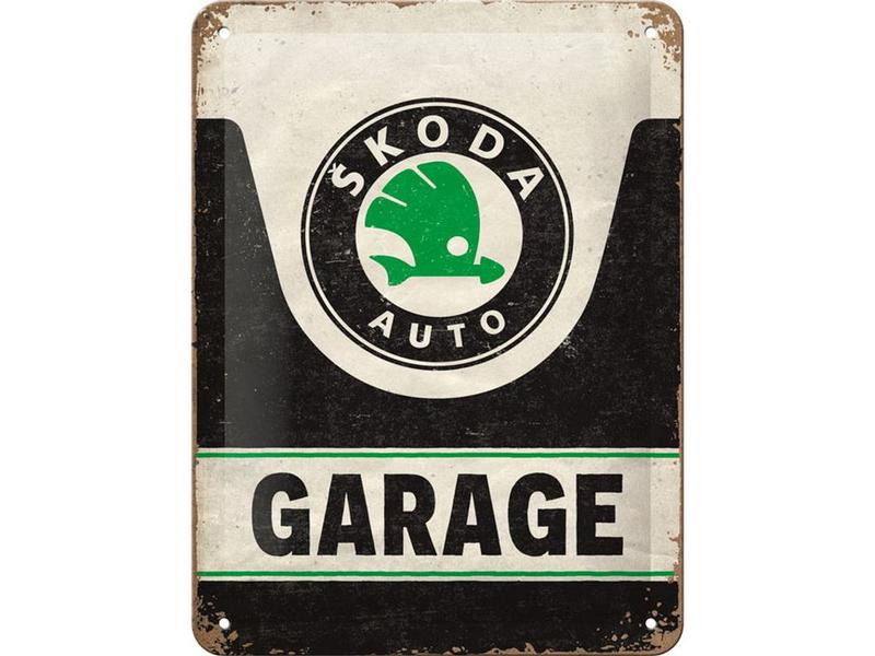 Nostalgic Art Schild Skoda Garage 15 x 20 cm, Metall