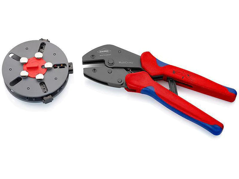 Knipex Crimpzange 250 mm mit 3 Wechseleinsätzen
