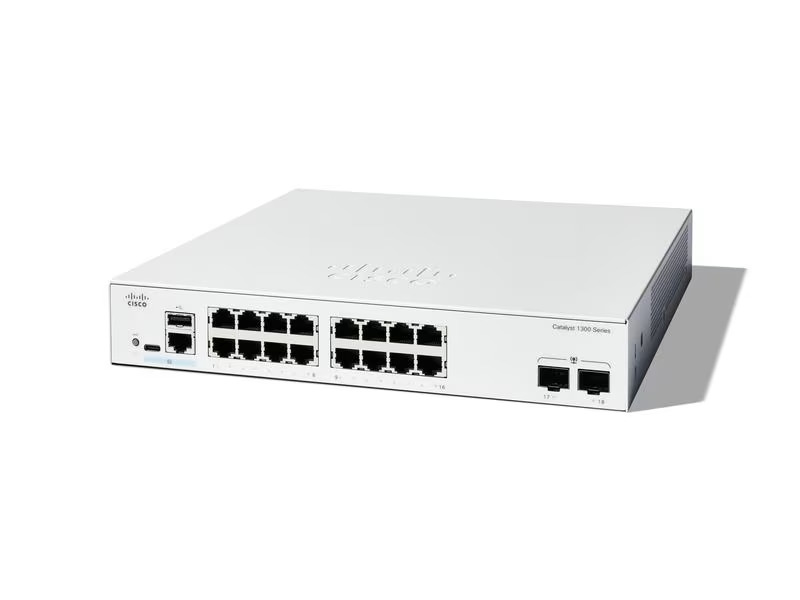 Cisco PoE+ Switch Catalyst C1300-16P-4X 20 Port