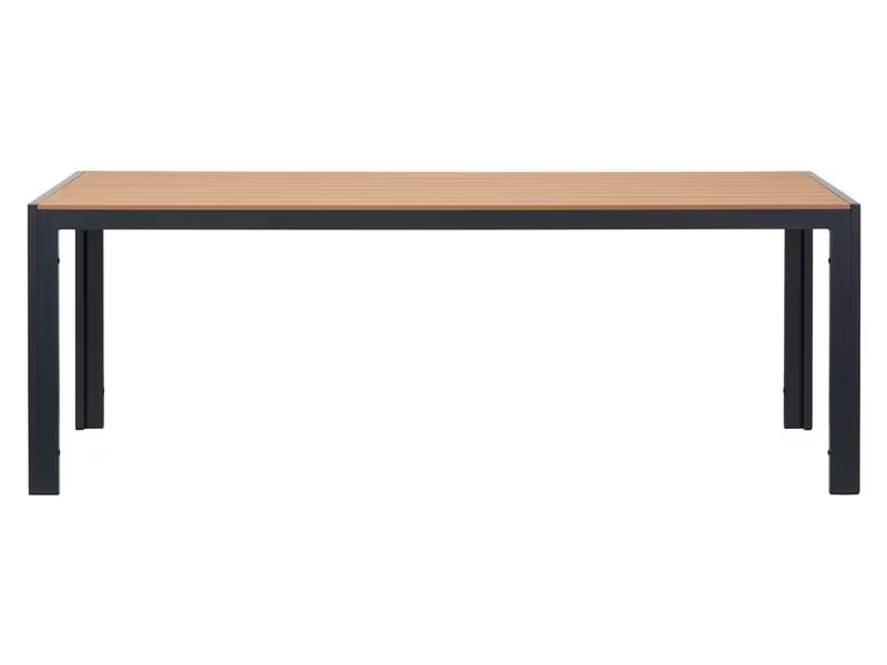 Schou Tisch Noah, 205 x 90 cm, Schwarz/Teak