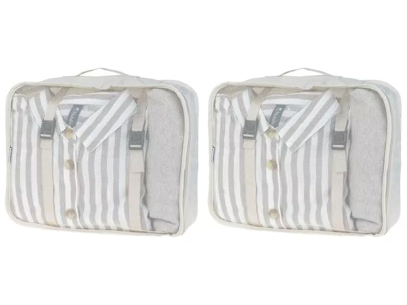 KOOR Kleiderbeutel Reesa, Grösse L, 2er-Pack, Beige