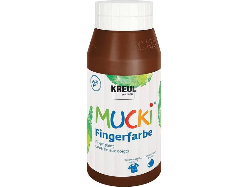 Kreul Fingerfarbe Mucki 750 ml, Braun