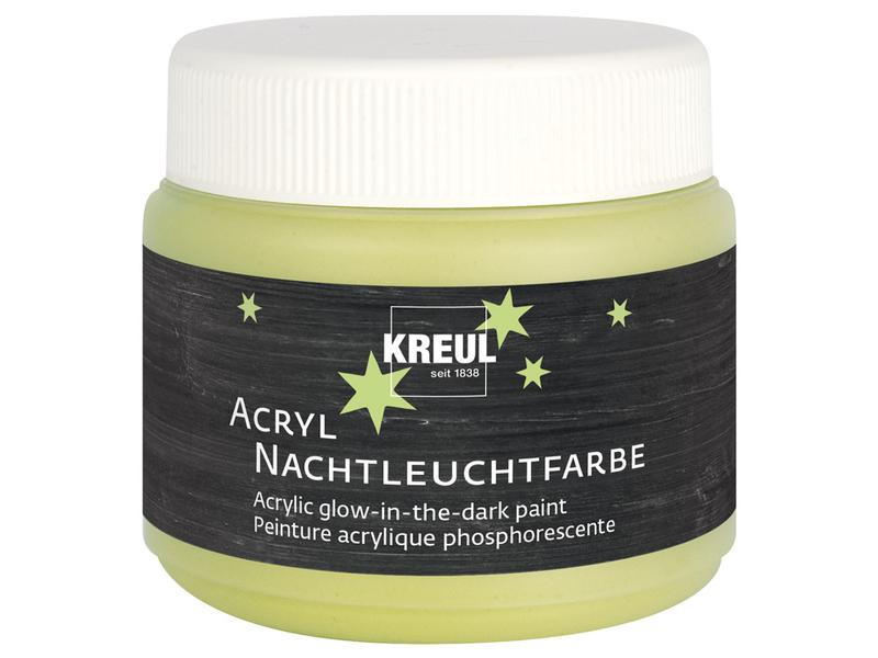 Kreul Acrylfarbe Kreul Nachtleuchtfarbe 150 ml, Gelb